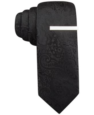 Alfani RED Tonal Paisley Skinny Tie, Only at Macy's