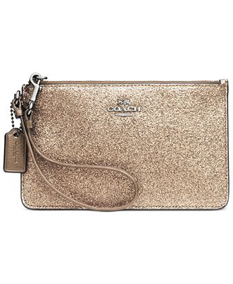 COACH SMALL WRISTLET IN GLITTER - Handbags & Accessories - Macy&#39;s