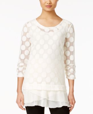 macys petite tunic tops