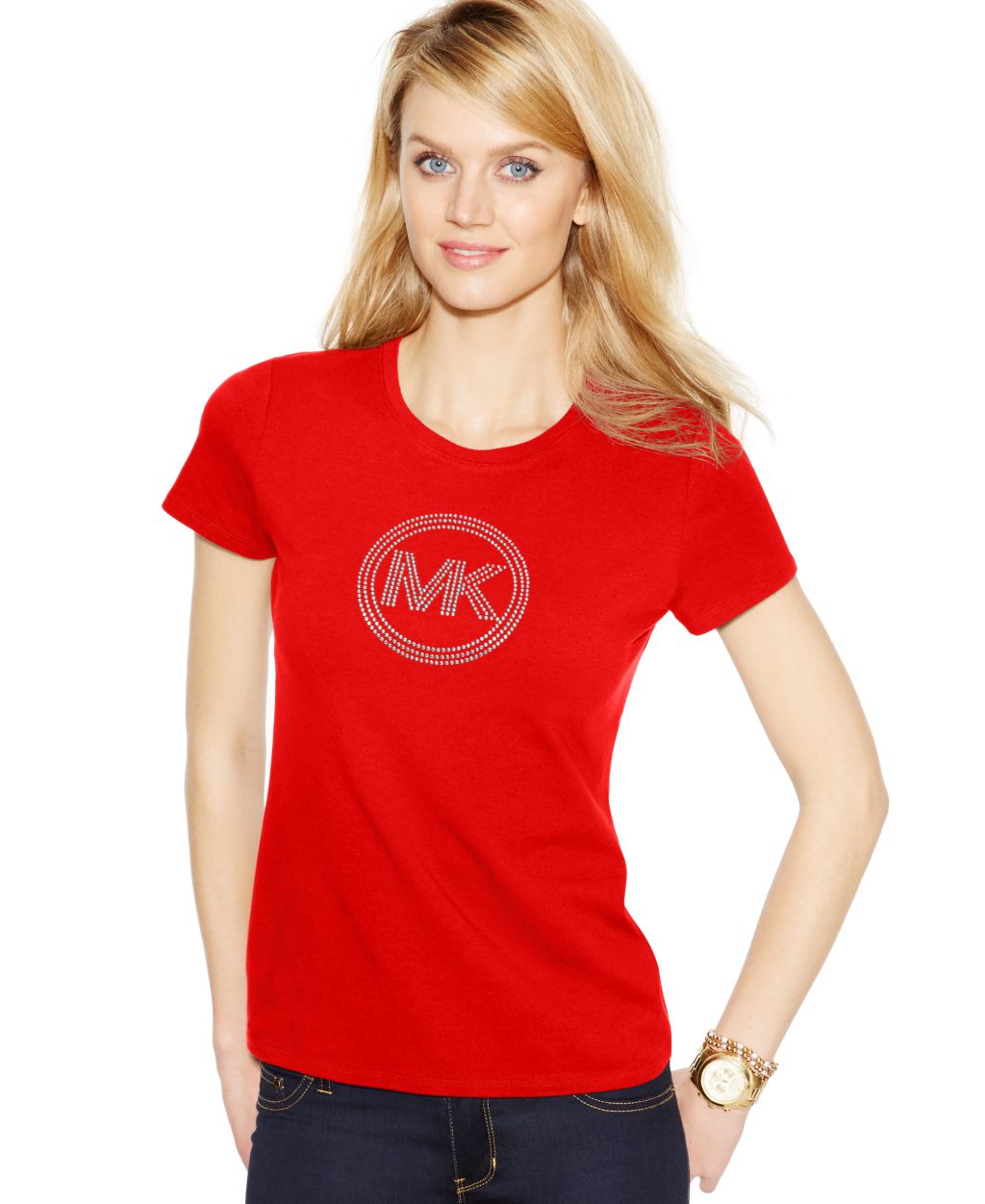 Short Sleeves MICHAEL Michael Kors Circle Logo Tee