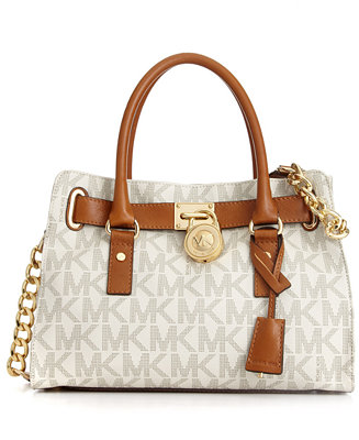 MICHAEL Michael Kors Hamilton Signature Satchel - Handbags & Accessories - Macy&#39;s