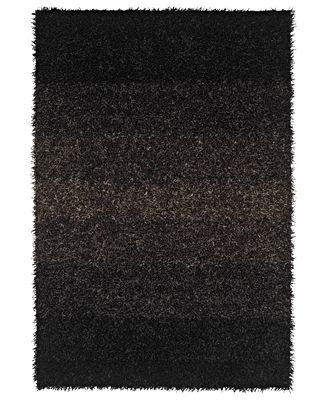 Dalyn Area Rug, Metallics Shades Shag Black 9 x 13 - Rugs - Macys
