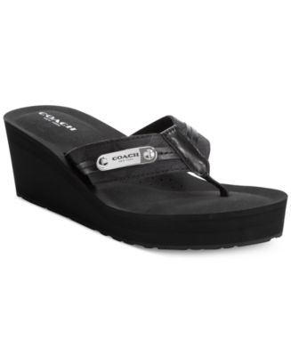 coach wedge flip flops