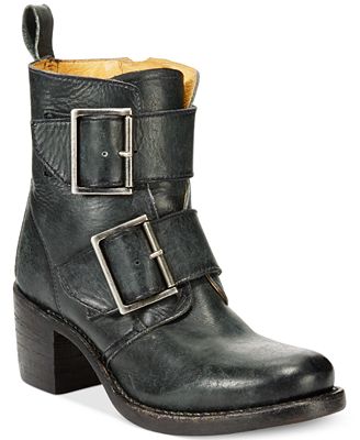 frye double buckle boots