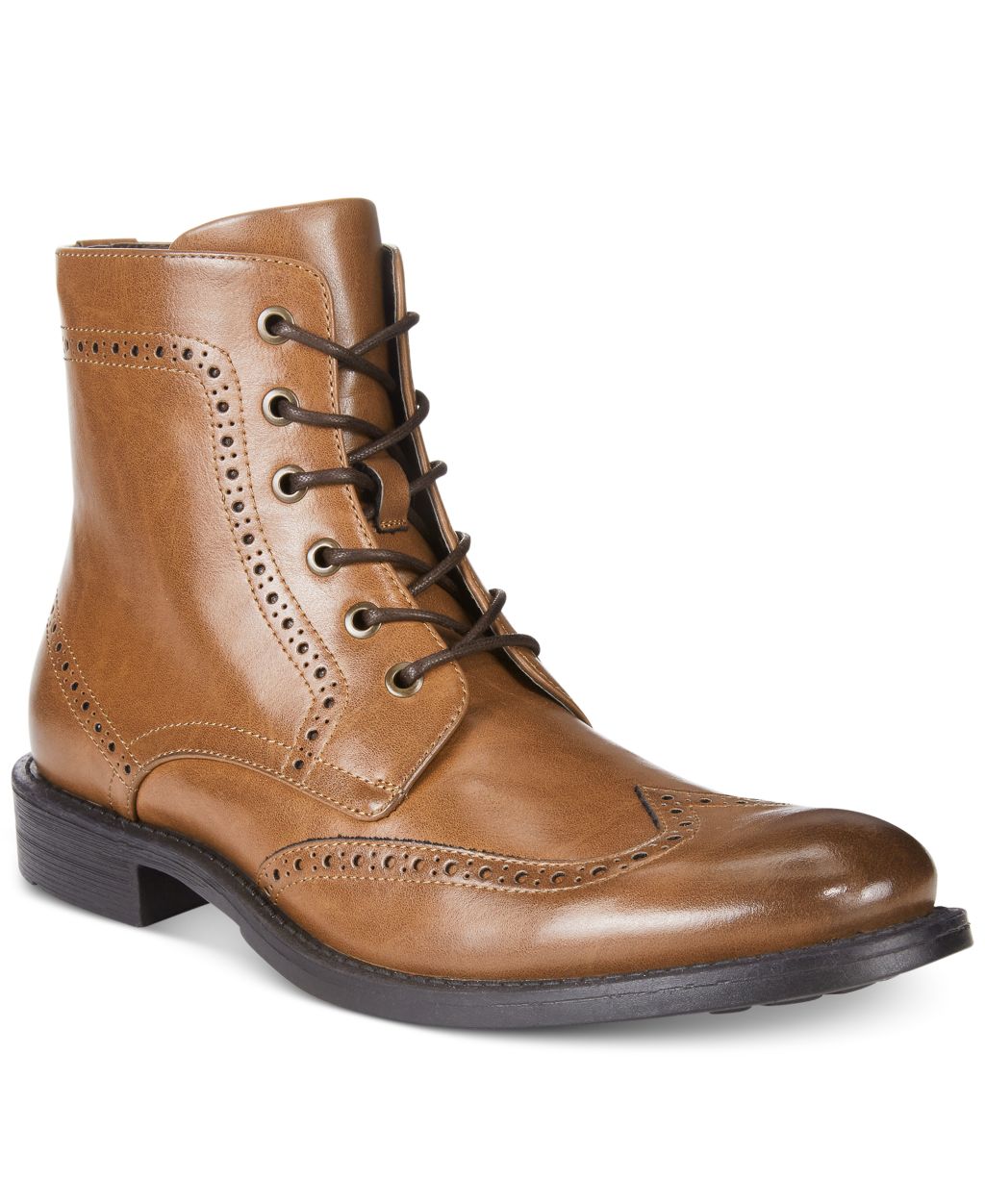 Unlisted Lace-up Closure by Kenneth Cole Men's Blind Sided Wingtip Perforated Boots