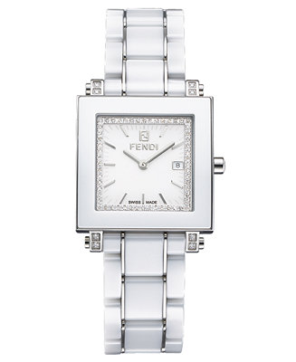 Fendi Timepieces Watch, Women's White Ceramic Bracelet