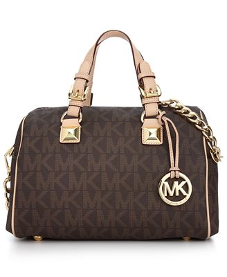 MICHAEL Michael Kors Grayson Monogram Medium Satchel - Handbags & Accessories - Macy&#39;s