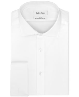 Calvin Klein STEEL Non-Iron Slim-Fit Solid Performance French Cuff Shirt