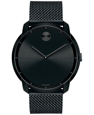 Movado Unisex Swiss Bold Black Ion-Plated Stainless 3600261