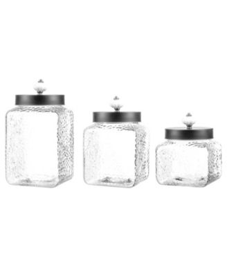 Style Setter Hammered Square Pc Canister Set Macy S