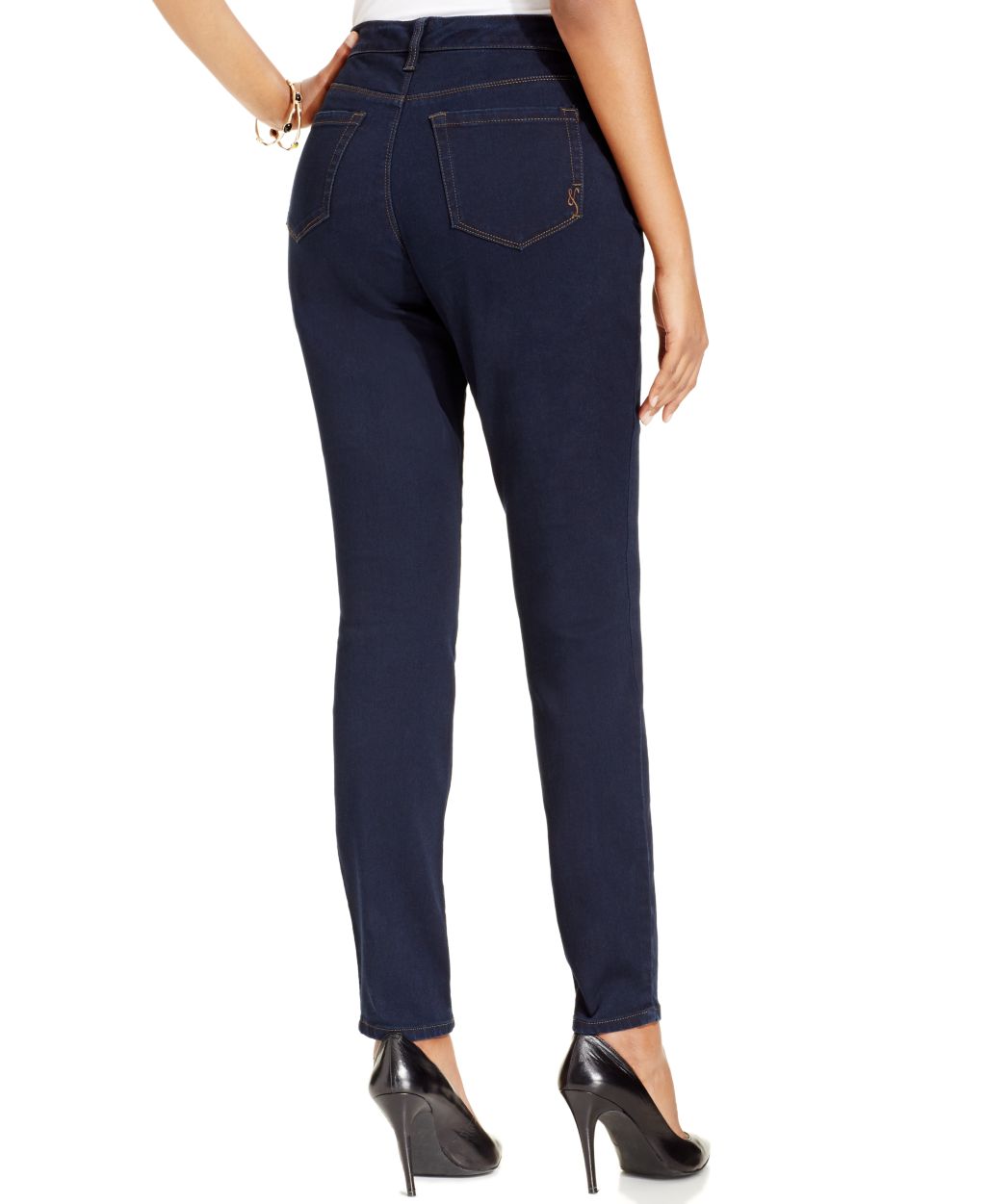 Style & Co. Cotton/polyester/spandex Curvy-Fit Skinny Jeans, Only at Macy's