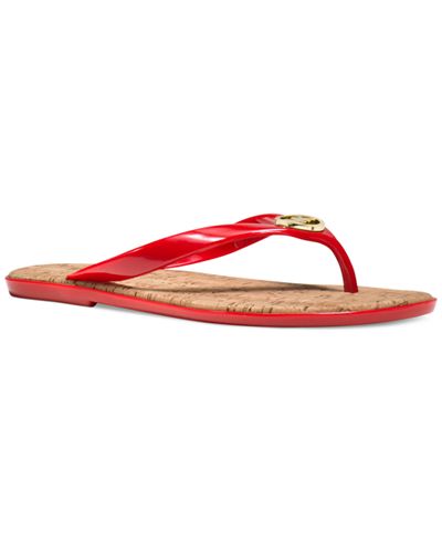 michael kors flat jelly sandals