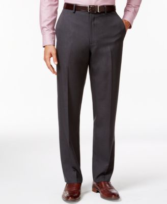Alfani RED Charcoal Flat-Front Pants, Only at Macy's