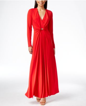 long sleeve gowns macys