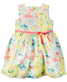 Carter's Baby Girls' Floral-Print Crepe Dress