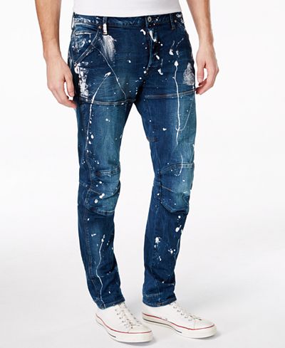 black jeans mens paint splatter