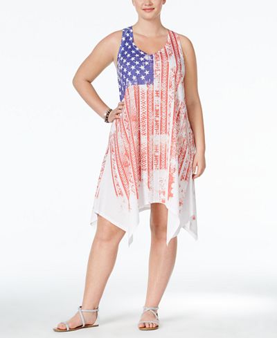 hem handkerchief plus shift printed dress dresses ing