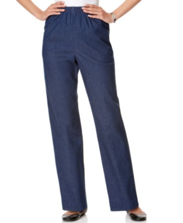 alfred dunner pull on denim jeans