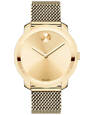 Movado Unisex Swiss Bold Gold Ion-Plated Stainless 3600242