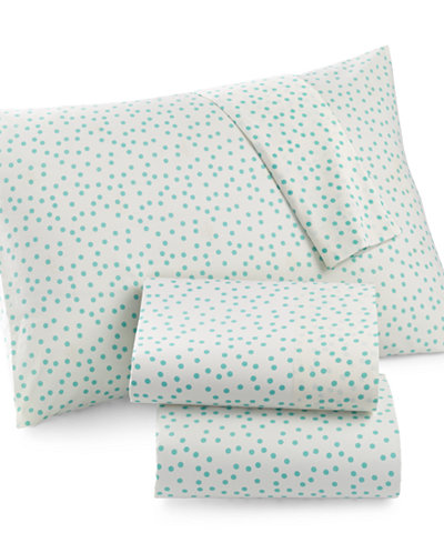 Martha Stewart Whim Collection Print Cotton Percale Queen Sheet Set, Only at Macy&#39;s - Sheets ...