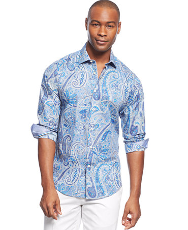 Men's Paisley Dress Shirt Big And Tall - stoll-design