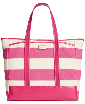 Tommy Hilfiger Ashley Woven Rugby Stripe Tote