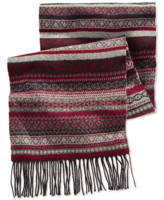 Alfani RED FairIsle Scarf, Only at Macy's