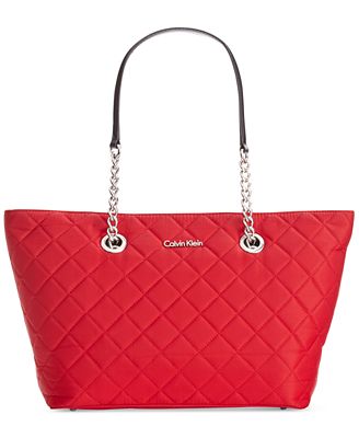 calvin klein quilted tote bag