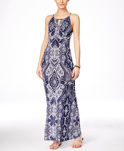 INC International Concepts Embellished Keyhole Maxi Dress, Only at Macy&#39;s - Dresses - Women - Macy&#39;s