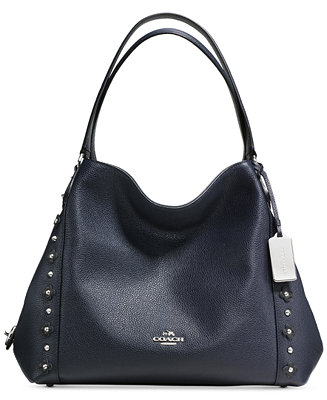COACH Edie Shoulder Bag 31 in Floral Rivets Leather - Handbags & Accessories - Macy&#39;s