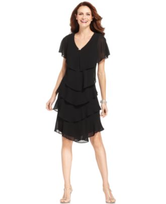 Patra Short-Sleeve Tiered Dress - Dresses - Women - Macy's