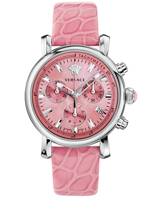 Versace Women's Swiss Chronograph Day Glam Pink