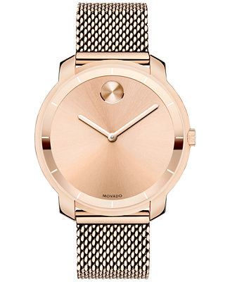 Movado Unisex Swiss Bold Rose Gold Ion-Plated 3600243