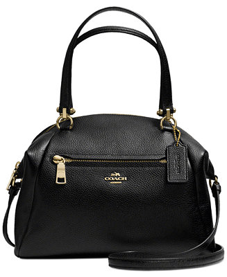 COACH PRAIRIE SATCHEL IN PEBBLE LEATHER - Handbags & Accessories - Macy&#39;s