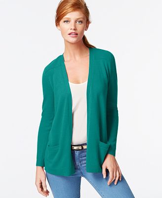 Charter Club Cashmere Open-Front Cardigan - Sweaters - Women - Macy&#39;s