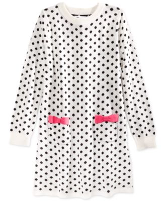 Epic Threads Little Girls' Dot-Pattern A-Line Sweater Dress, Only at Macy's 