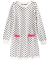 Epic Threads Little Girls' Dot-Pattern A-Line Sweater Dress, Only at Macy's 