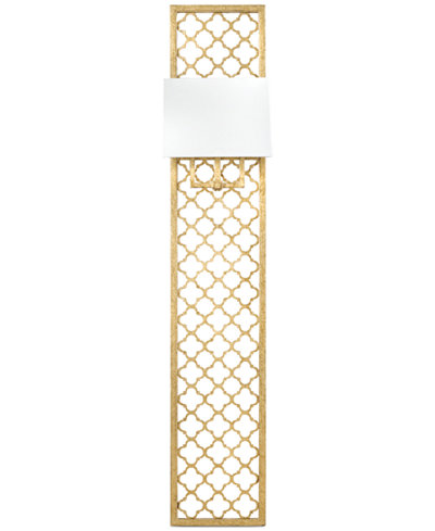 Regina Andrew Gold-Leaf Quatrefoil Panel Sconce