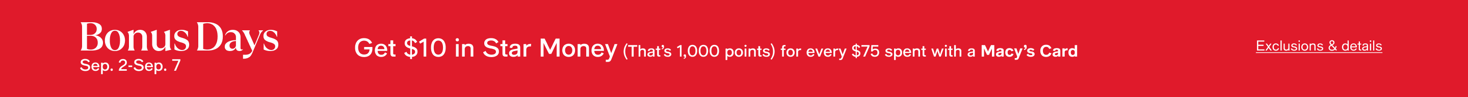 Star money bonus days