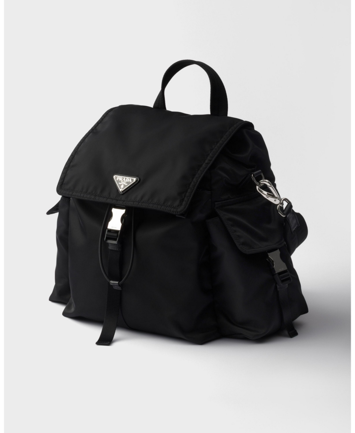 PRADA 익스플로어 리사이클 나일론 가죽 백팩