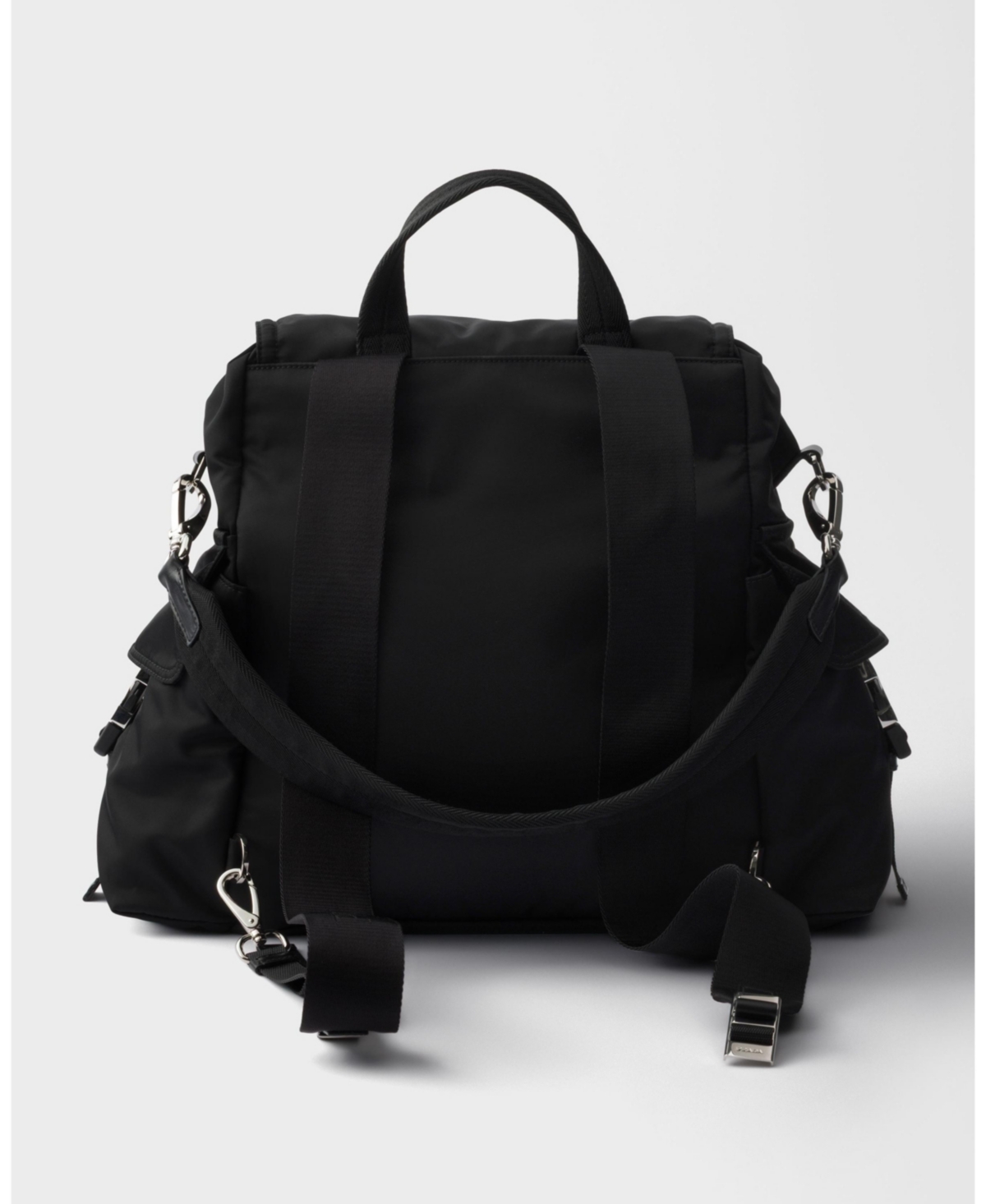 PRADA 익스플로어 리사이클 나일론 가죽 백팩