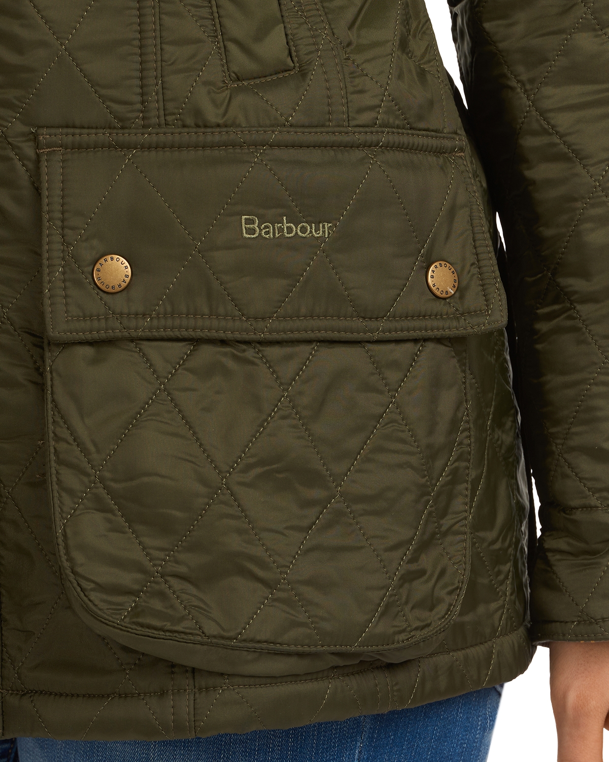 BARBOUR 비드넬 폴라퀼트 자켓