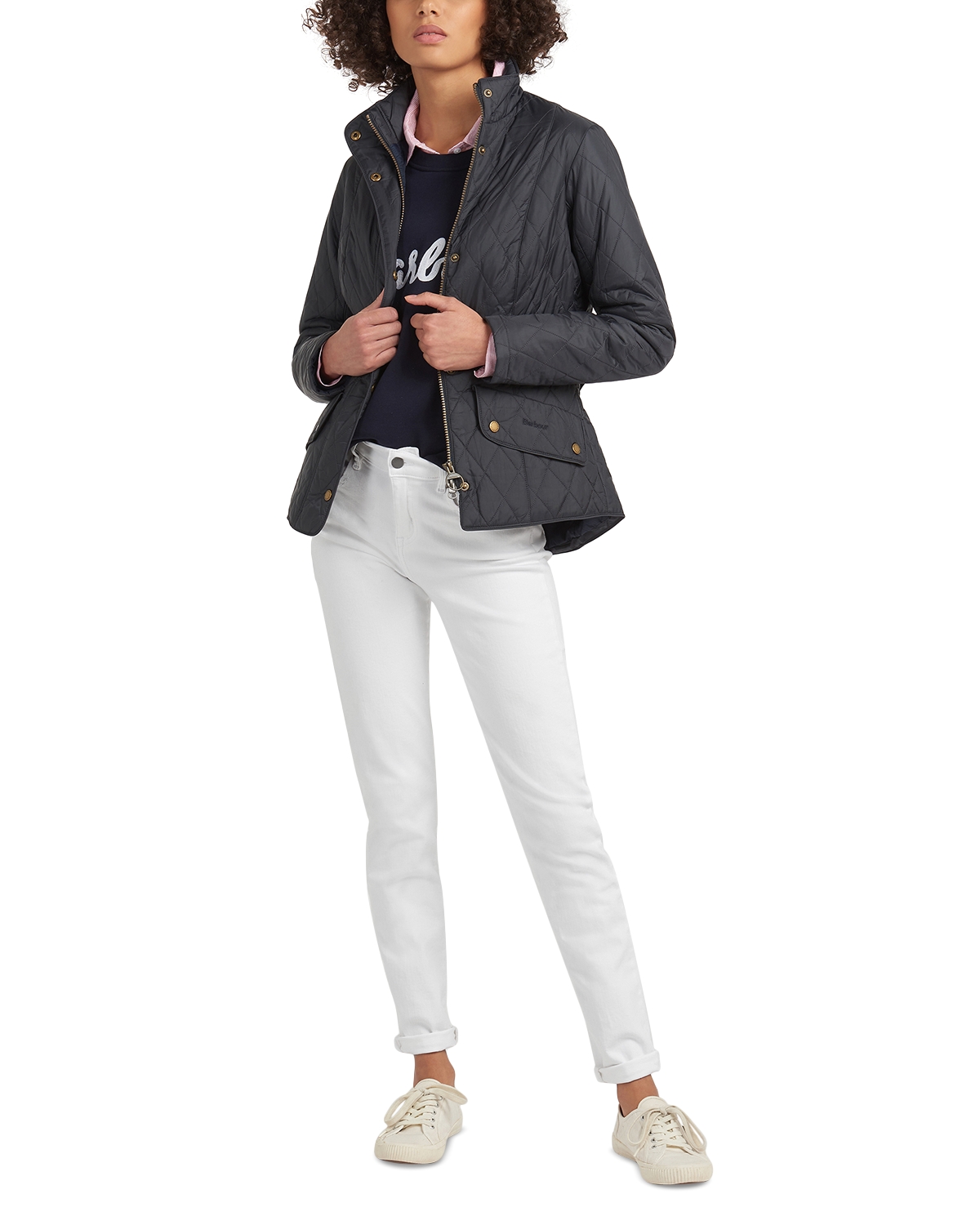 BARBOUR 플라이웨이트 카발리 퀼티드 자켓
