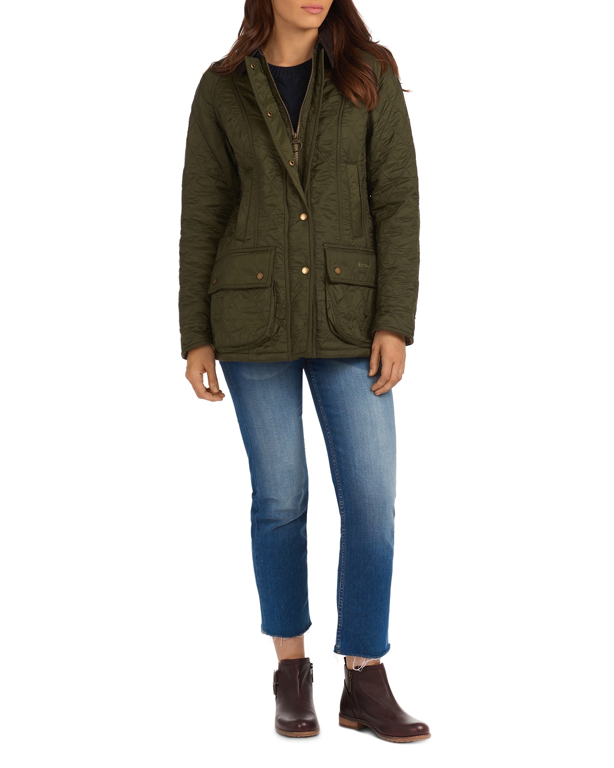 BARBOUR 비드넬 폴라퀼트 자켓