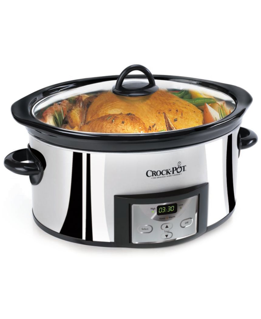 Bella 13973 5 Quarts Programmable Slow Cooker, Stainless Steel 