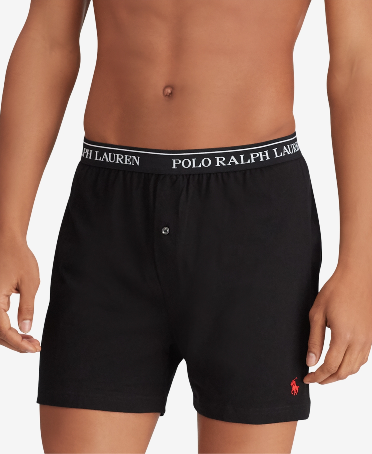 Shop Polo Ralph Lauren Men's 3-pack. Cotton Classic Knit Boxers In Andover,madison,black