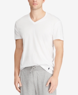 image of Polo Ralph Lauren Men-s Big & Tall 2-Pk. Cotton V-Neck T-Shirts