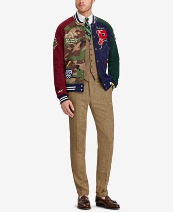 Polo patchwork baseball hotsell jacket