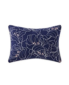 Indienne Paisley Embroidered Floral 12" x 18" Decorative Pillow