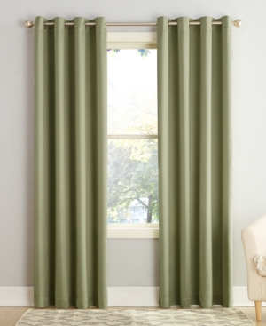 Sun Zero Grant Solid Grommet Curtain Panel 54" X 95" In Sage